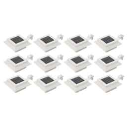 Outdoor Solar Lamps 12 Pcs Led Square 12 Cm White Vidaxl