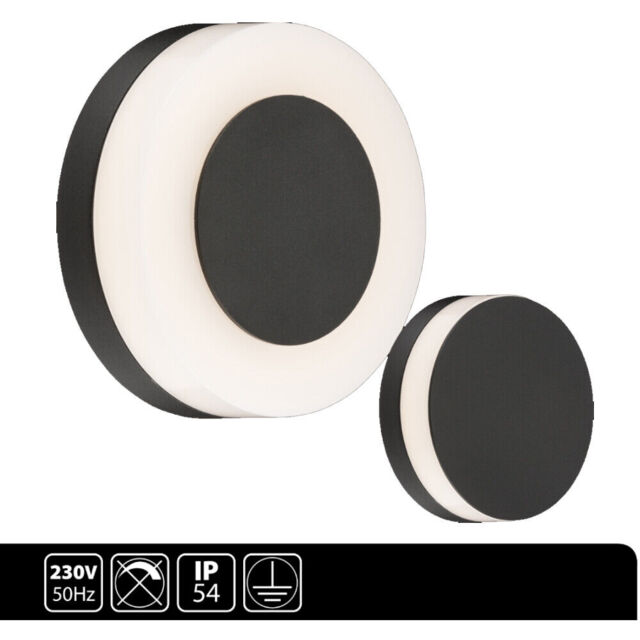 Ip54 Outdoor 10w Led Wall Light Warm White Round Hallway Exterior