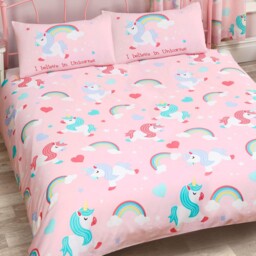 I Believe In Unicorns Double Duvet Cover Set Bedding Childrens