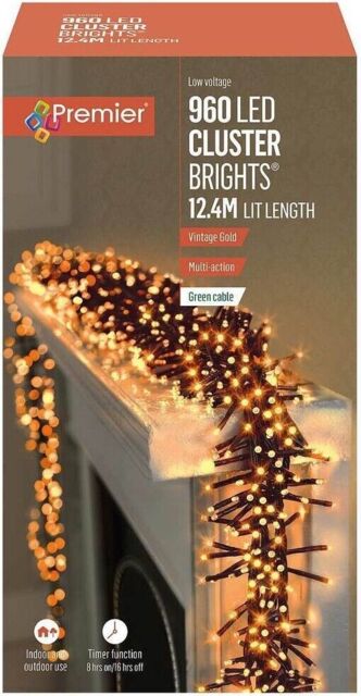 Premier 960 Multi-action Led Cluster Christmas Tree Lights Timer -