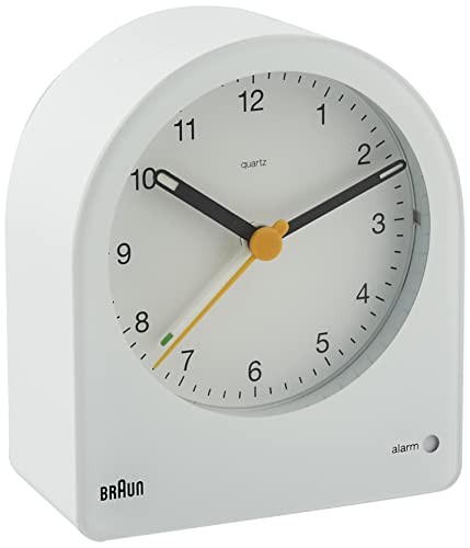 [domestic Authorized Import] Braun/brown Table Clock Analog Alarm