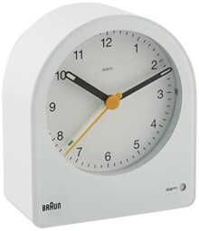 [domestic Authorized Import] Braun/brown Table Clock Analog Alarm
