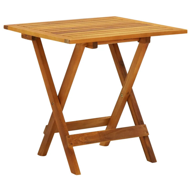 Bistro Table 46x46x47 Cm Solid Acacia Wood Vidaxl
