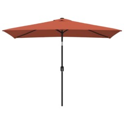 Outdoor Parasol With Metal Pole Garden Umbrella Patio Balcony Parasol