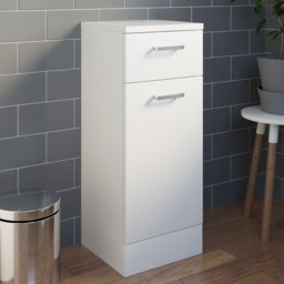 Bathroom Laundry Unit Cabinet White Gloss Soft Close Door Modern