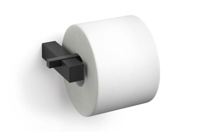 Zack Carvo Powder Coated Black Stainless Steel Toilet Roll Holder