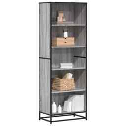 Bookcase Grey Sonoma 60x35x170.5 Cm Engineered Wood Vidaxl