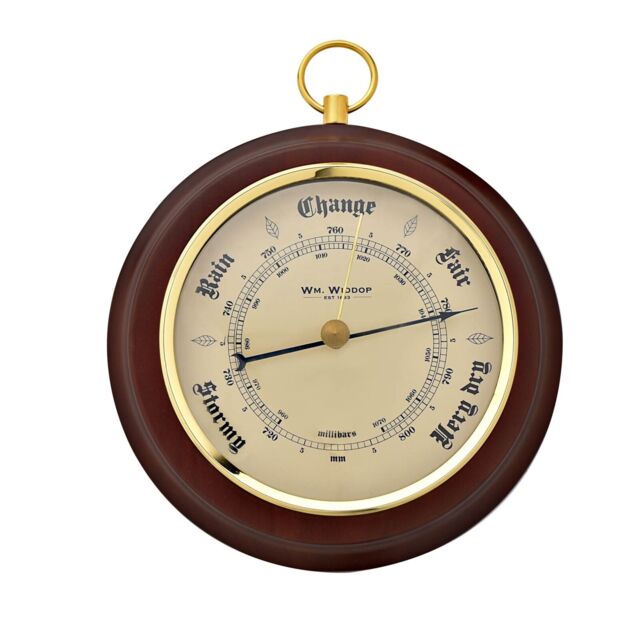 Wm.widdop Wooden Barometer