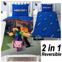 Minecraft Single Duvet Cover Set & Official Good Guys