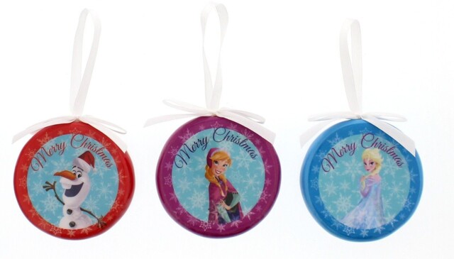 Set Of 3 Frozen (elsa Anna & Olaf) Christmas Medallion Tree