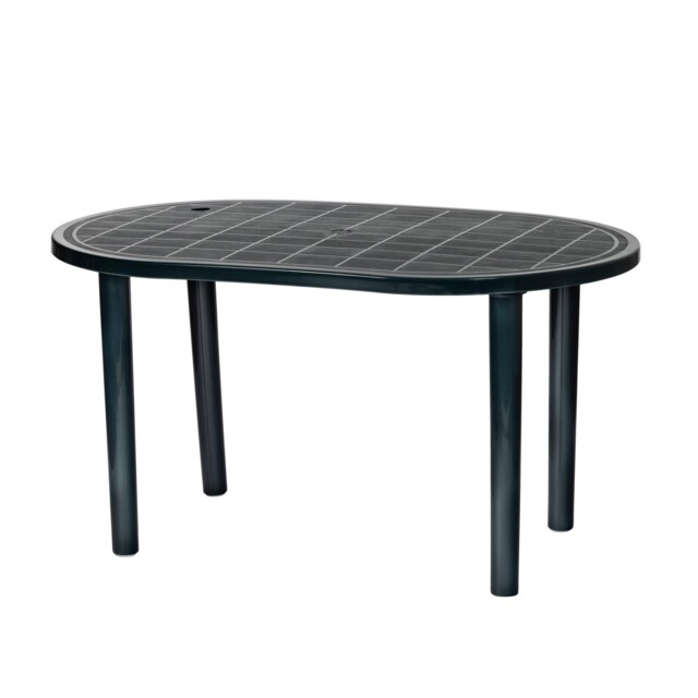 Oval Garden Table Resol Gala Plastic Outdoor Outside Dining 90x140cm