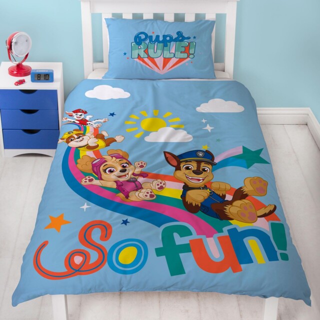 Paw Patrol Cool Single Duvet Cover Set Sky Fun Kids 2-in-1 Designs