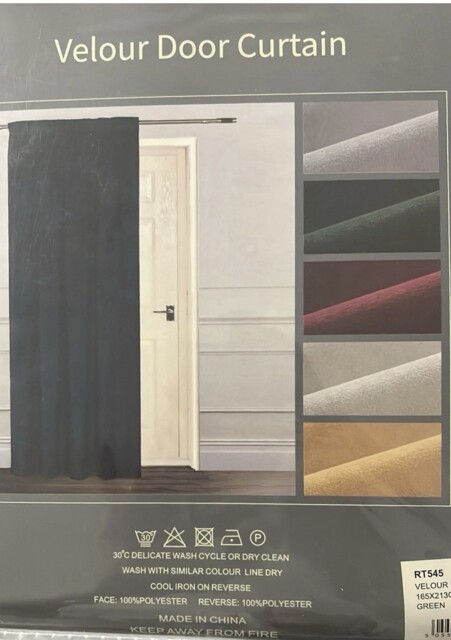 Curtain Velour Door Curtain 165x213 Cm