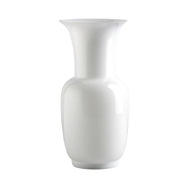 Venini - Opalino Vase - Milk White - Height 42 Cm - Code 706.24 -