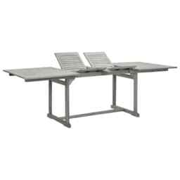 Garden Dining Table (160-240)x100x75 Cm Solid Acacia Wood Vidaxl