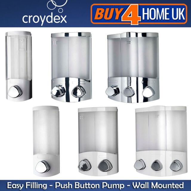 Croydex Euro Soap Shower Gel Bathroom Pump Dispenser Wall Mounted