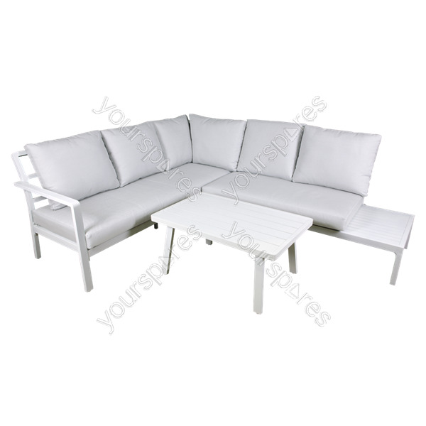Sealey Dellonda Kyoto Aluminium Outdoor Corner Sofa & Coffee Table