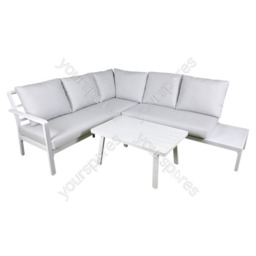 Sealey Dellonda Kyoto Aluminium Outdoor Corner Sofa &amp Coffee Table