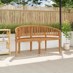 Banana Bench 151 Cm Solid Teak Wood Vidaxl