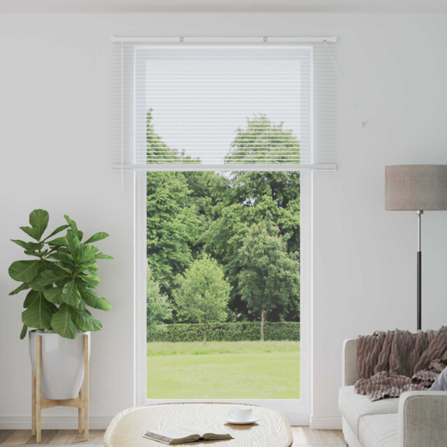 Venetian Blind White Pvc 160x213cm Manual Light Control Privacy For