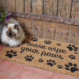 Wipe Your Paws Door Mat Heavy Duty Natural Coir Entrance Floor Front