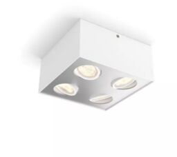 Philips Box Warmglow 4 Light 18w Led Ceiling Spotlight In White Finish