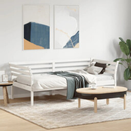 Day Bed Without Mattress White 90x190 Cm Single Solid Wood Pine Vidaxl