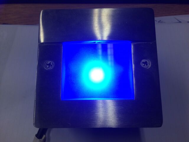 Aurora 240v Stainless Steel Ip65 Square Eyelid Led Recessed Wall Light
