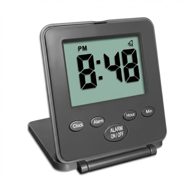 Digital Travel Alarm Clock No Bells No Whistles Simple Silent Battery
