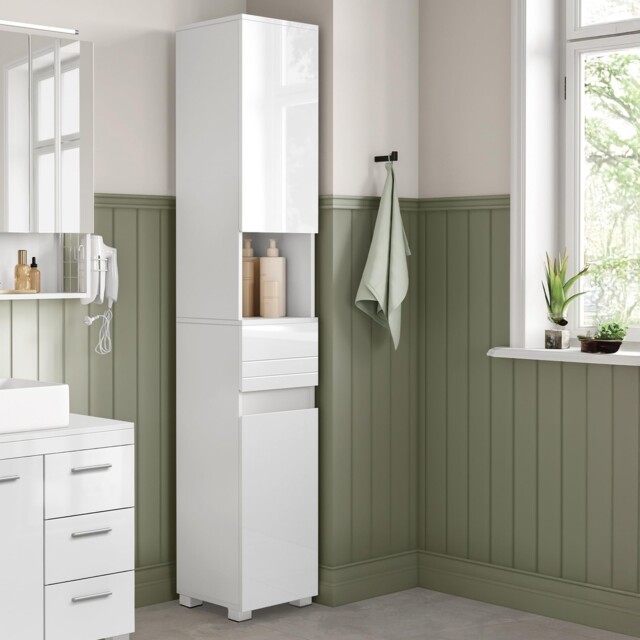 Tall Bathroom Cabinet Slim Storage Cabinet Narrow Cupboard Bathroom