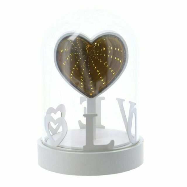 2pc Noma 18cm Christmas Love Heart Infinity Mirror Dome 1217021 18warm