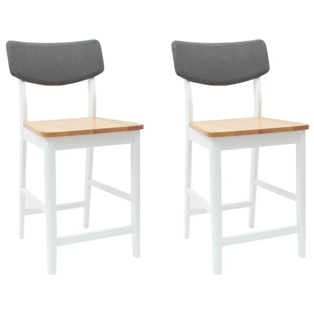 Dining Chairs 2 Pcs Solid Rubber Wood Seating Kitchen Modern Room Home