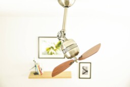 "46cm 19"" Small Ceiling Fan With Wall Switch Toledo Antique Brass &"