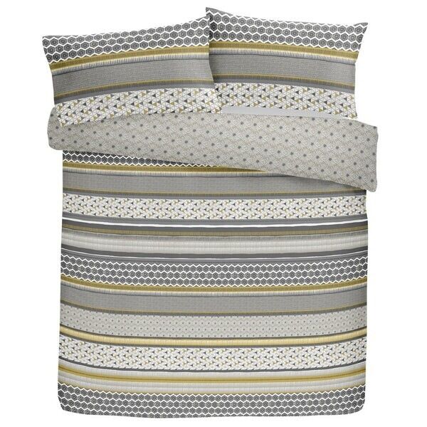 Fusion Retrace Stripe-easy Care Duvet Cover Set Polyester-cotton,