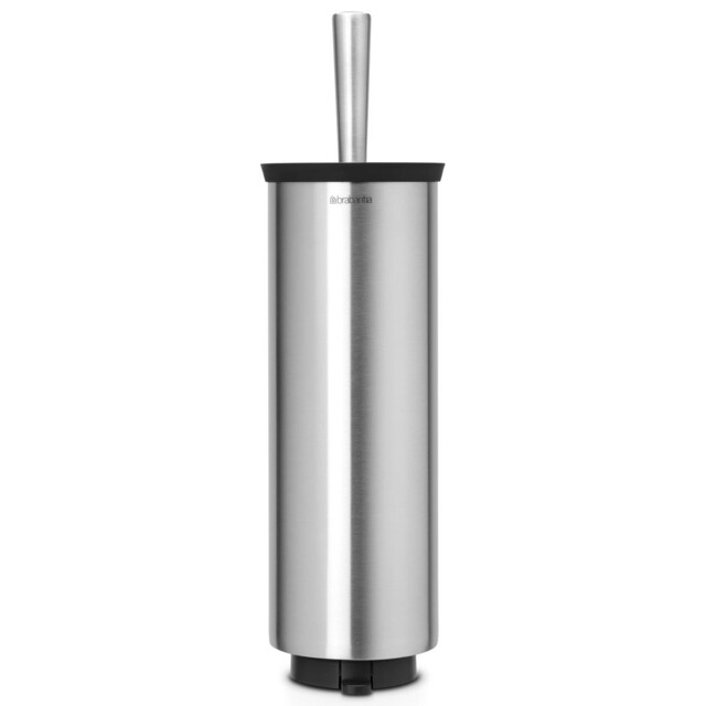Brabantia Bathroom Toilet Brush And Holder Platinum White Black Steel