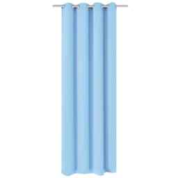 Blackout Curtain With Metal Eyelets 270x245 Cm Turquoise Vidaxl