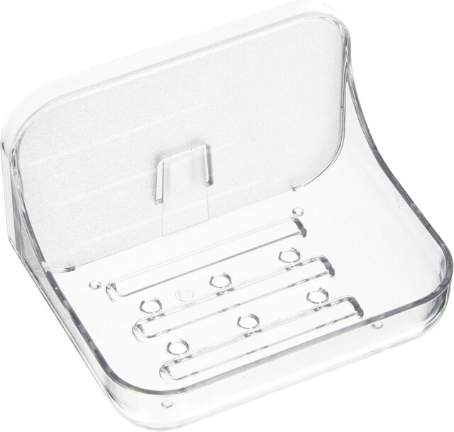 Addis 517872 Invisifix Bathroom Soap Dish Holder, Translucent, 9.5 X