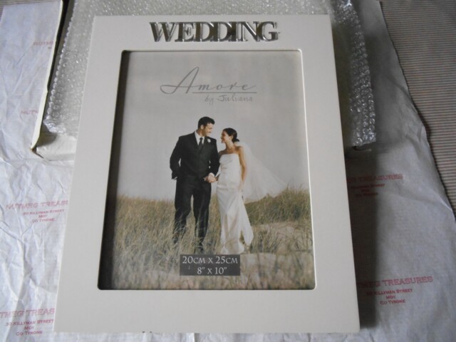 "Amore Juliana Picture Frame Photo 8 X 10"" Wedding Frame Bnib Fw833wd"