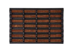 Rubber & Coir Scraper Door Mat Length 36cm X Width 32cm.