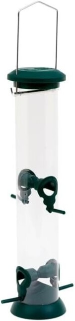 Classic Seed Hanging Wild Bird Feeder With Clear Tube, Medium