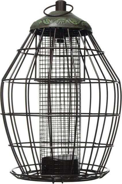 Squirrel Proof Peanut Bird Feeder 16x19x28cm Dark Green Secret Garden