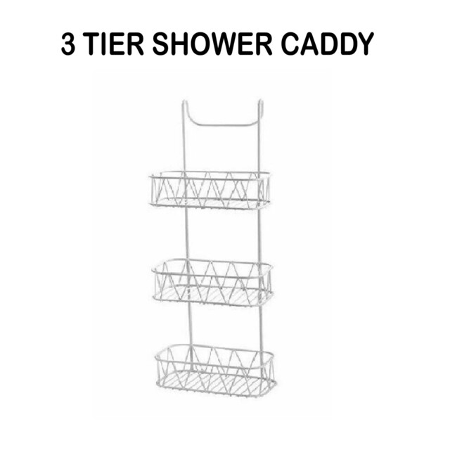 Heavy Duty 3 Tier Hanging Shower Caddy Rack Shelf Basket Organizer For