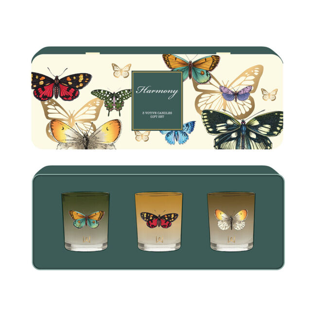 Wax Lyrical Harmony Wild Woods Fragranced 3 Votive Candles Gift Set