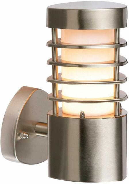 Wall Light Outdoor Garden Ip44 Led Compatible Stainless Steel 13798