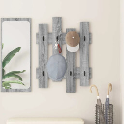 Wall-mounted Coat Rack Wall-mounted Grey Sonoma 60 X 3 X 82 Cm Vidaxl