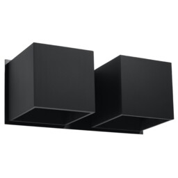 Wall Lamp Quad 2 Aluminium Black Gu10 Led Sollux Lighting Light Up And