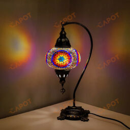 Turkish Moroccan Mosaic Lamp Handmade Tiffany Colorful Glass Desk