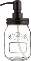 Kilner Glass Liquid Soap And Lotion Dispenser Black Top 0.5l 0025.059