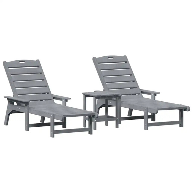 Sun Lounger Reclining Polyethylene Outdoor Garden Seating Modern Chair