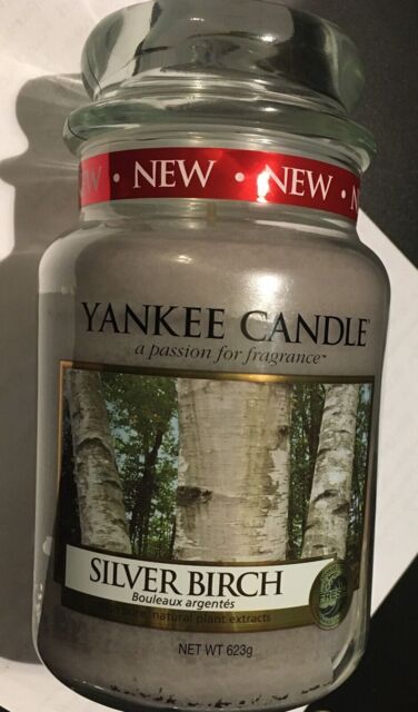 "Yankee Candle Large Jar ""silver Birch"" Very Rare Now Eu Label 2014"